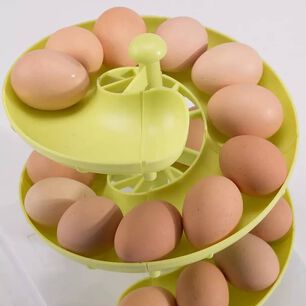 Dispensador De Huevos Espiral De Cocina, Soporte De Pl&aacute;stico