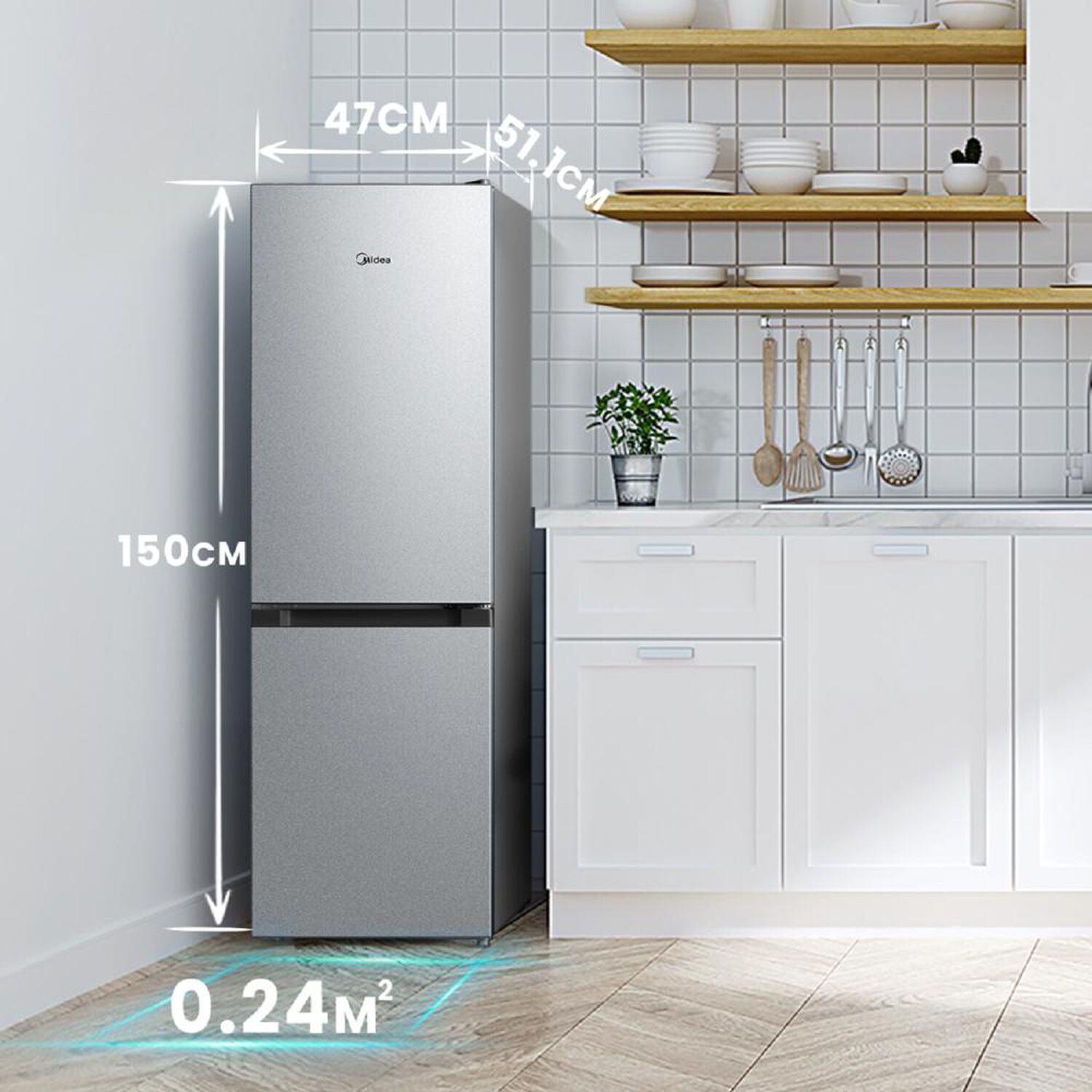 Refrigerador Bottom Freezer Midea MDRB241FGE50M / Fr&iacute;o Directo / 174 Litros / E image number 2.0
