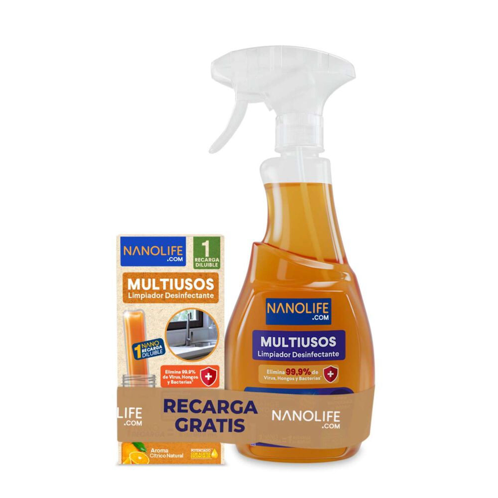 Limpiador Multiusos Kit De Inicio Citrico Promoción 600ml + Recarga - Deysa Nanolife image number 0.0