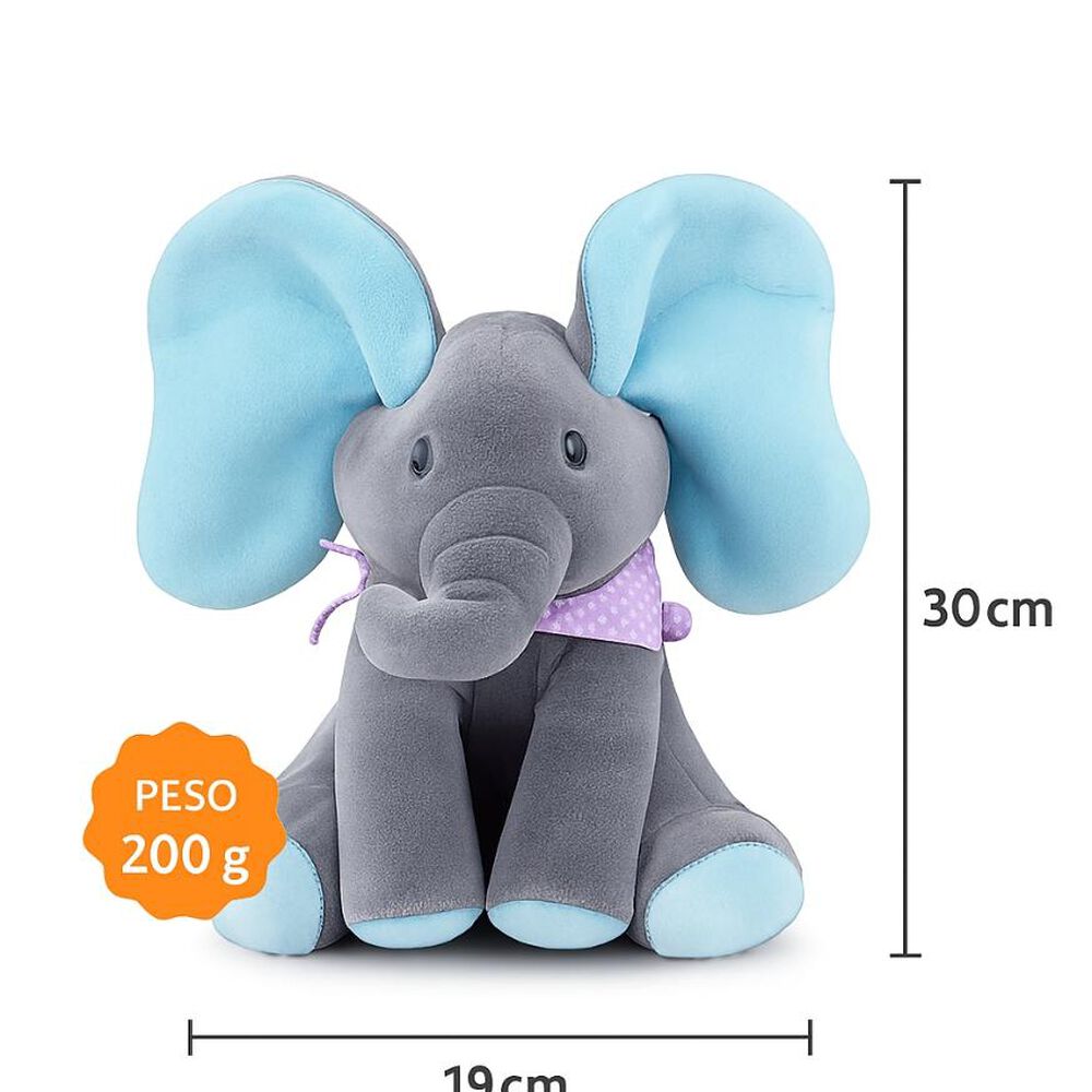 Peluche Interactivo Animado Musica + Juego Elefante Bebe image number 4.0