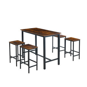 Set De Comedor Para Cocina Con Pisos Taburetes Madera Industrial