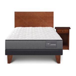 Cama Europea Cic Anatomic / 1.5 Plazas / Base Normal + Set De Maderas