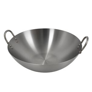 Disco Wok Redondo Acero Profesional 50cm Con Azas De Cocina
