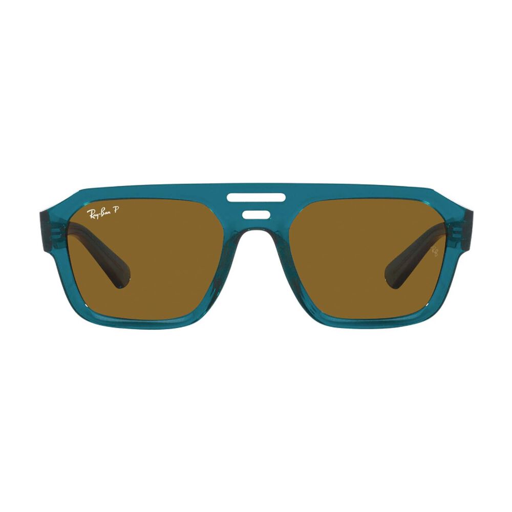 Lentes De Sol Corrigan Transparent Light Blue Polarizados Bio-based Sustentable Ray-ban image number 0.0