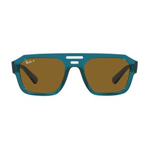 Lentes De Sol Corrigan Transparent Light Blue Polarizados Bio-based Sustentable Ray-ban