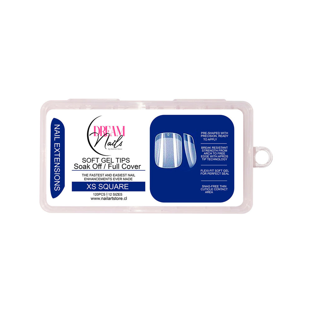 Tips Uñas Soft Gel Dream Nails Xs Small Square 120 Unidades image number 0.0