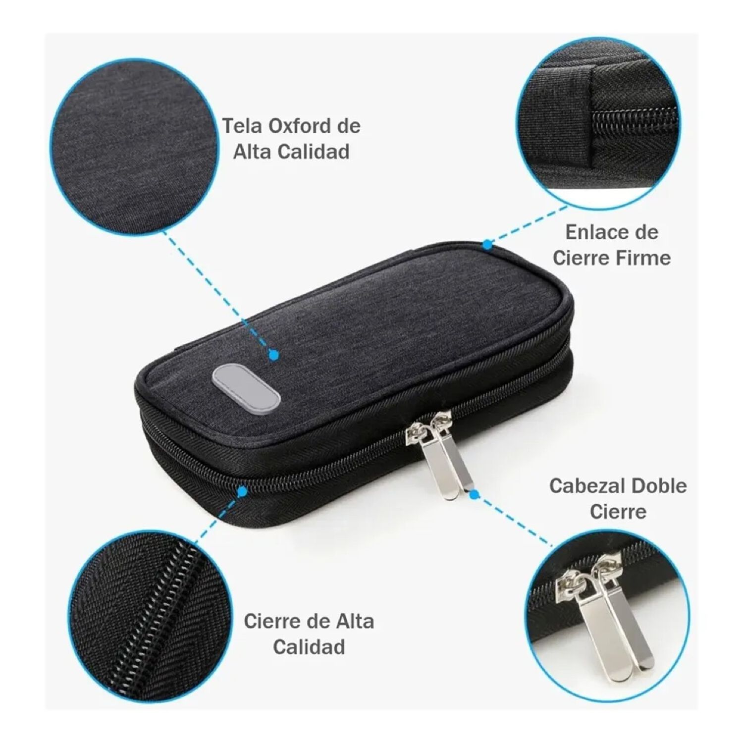 Bolso Estuche Cooler Porta Insulina Para Viaje Refrigerante Tela Negro image number 4.0