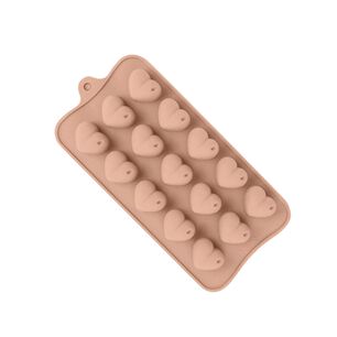 Moldes De Silicona Chocolate Corazones 15 Espacios 11x21cm