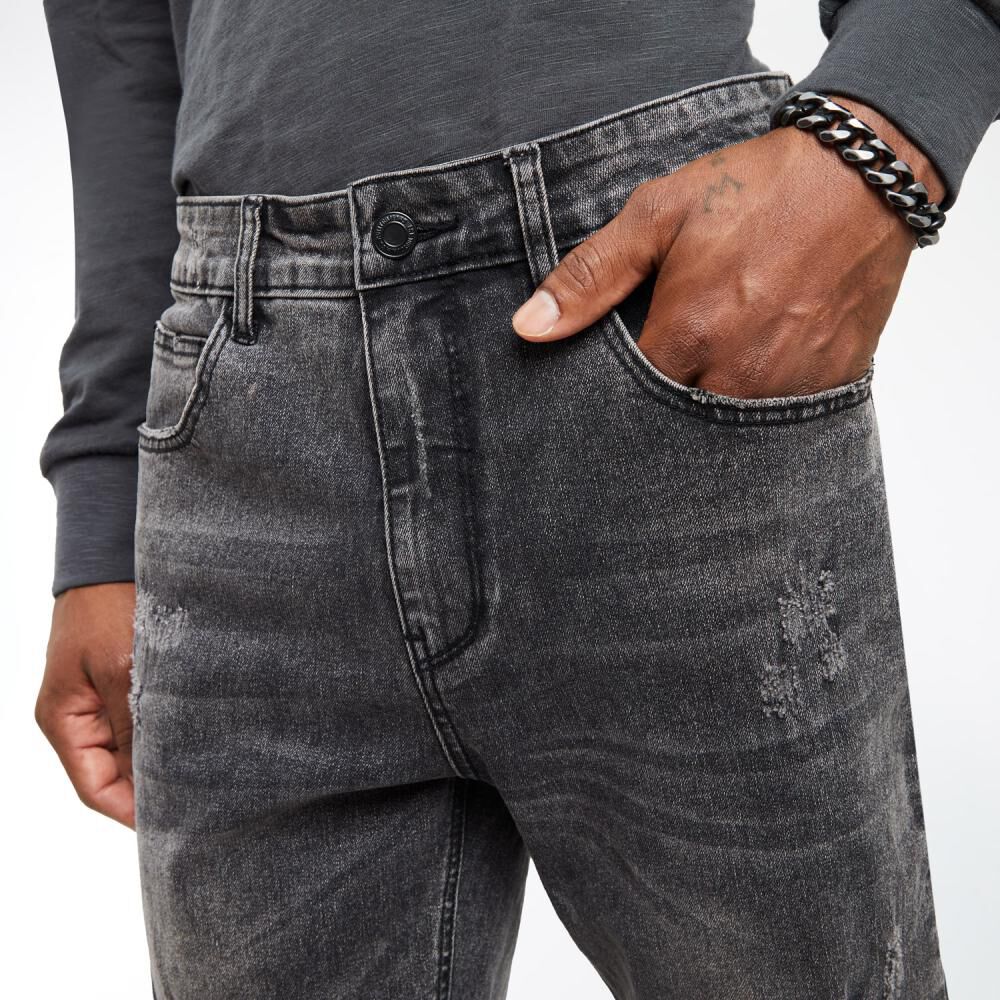 Jeans Tiro Medio Regular Hombre Az Black image number 4.0