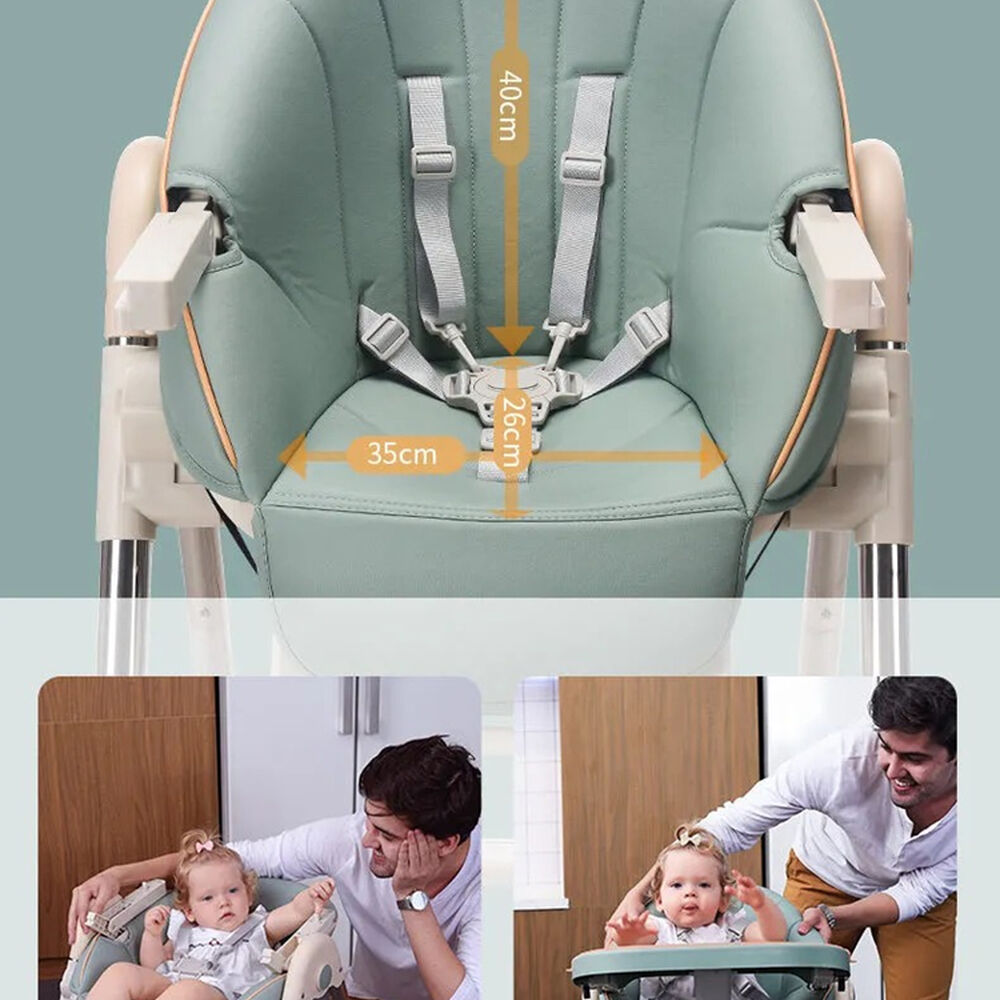 Silla De Comer Reclinable Y Plegable Crema Lubabycas image number 1.0