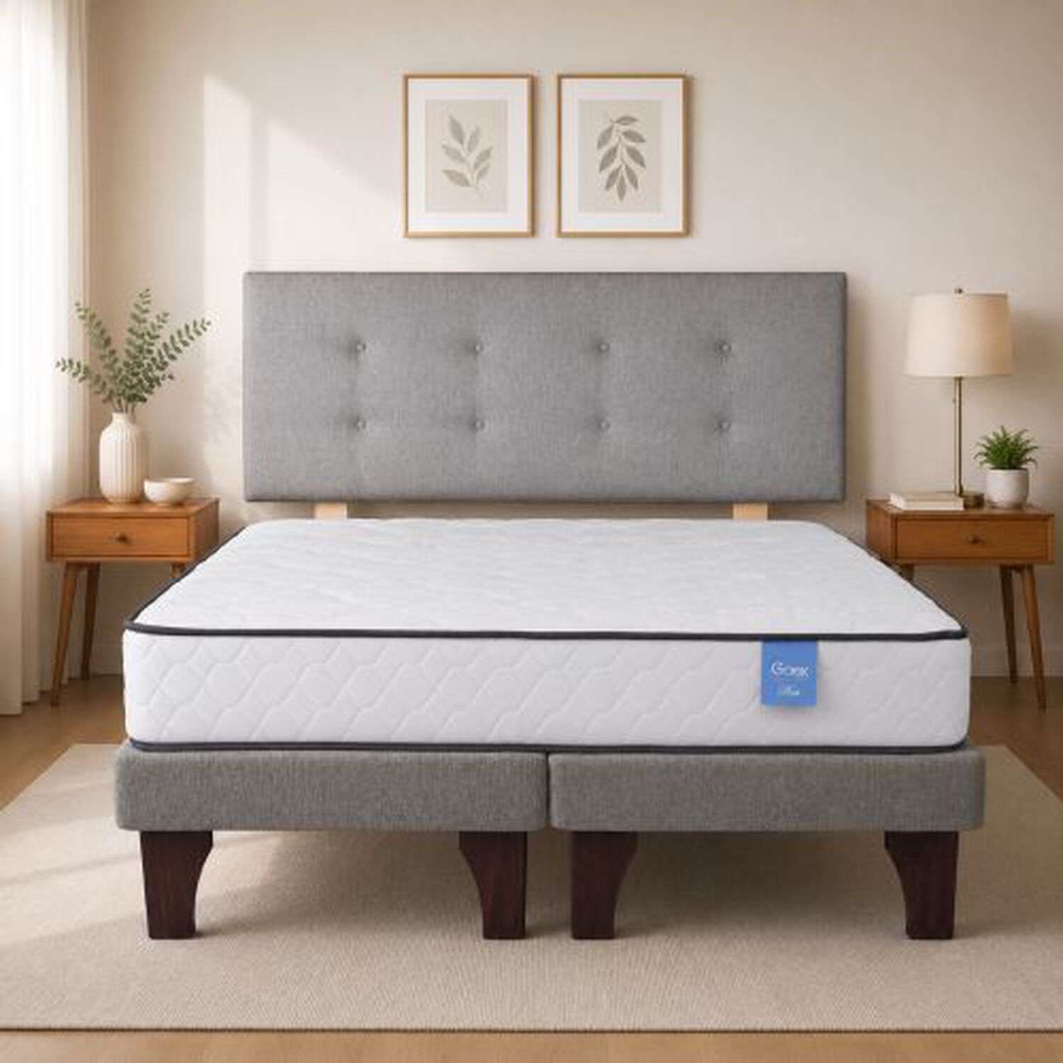 Cama Europea 2 Plazas 190 Rest Respaldo Berna image number 0.0