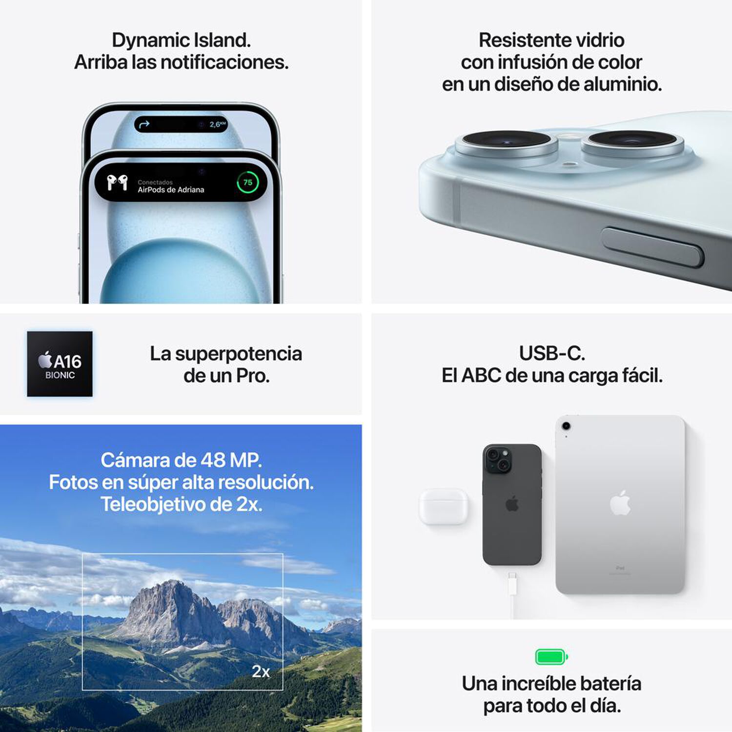 iPhone 15 Apple / 5G / 512 GB / Negro / Liberado image number 5.0