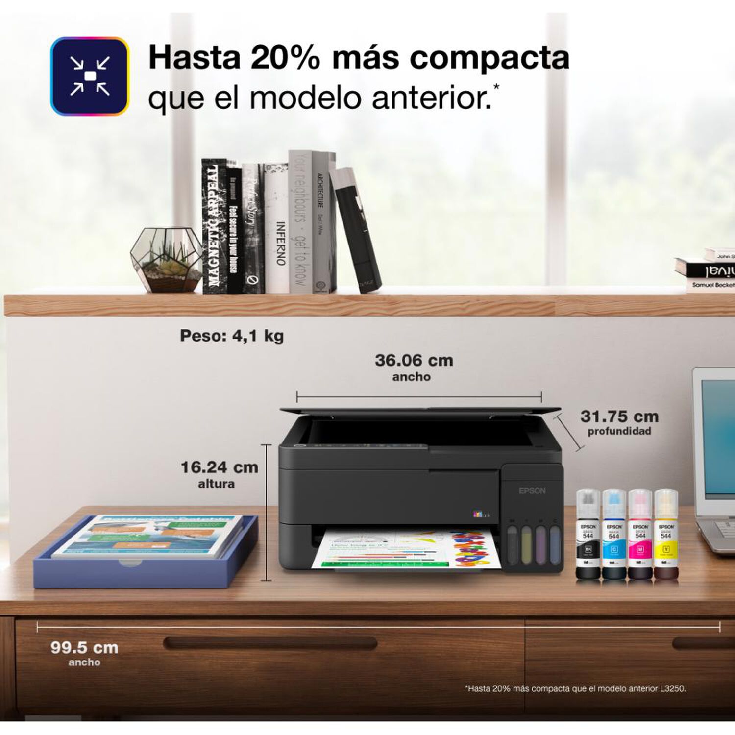 Impresora Multifuncional Epson Ecotank L3350 image number 6.0