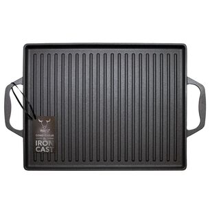 Plancha Parrilla Churrasquera Wayu Con Asas Hierro 44x28 Cm