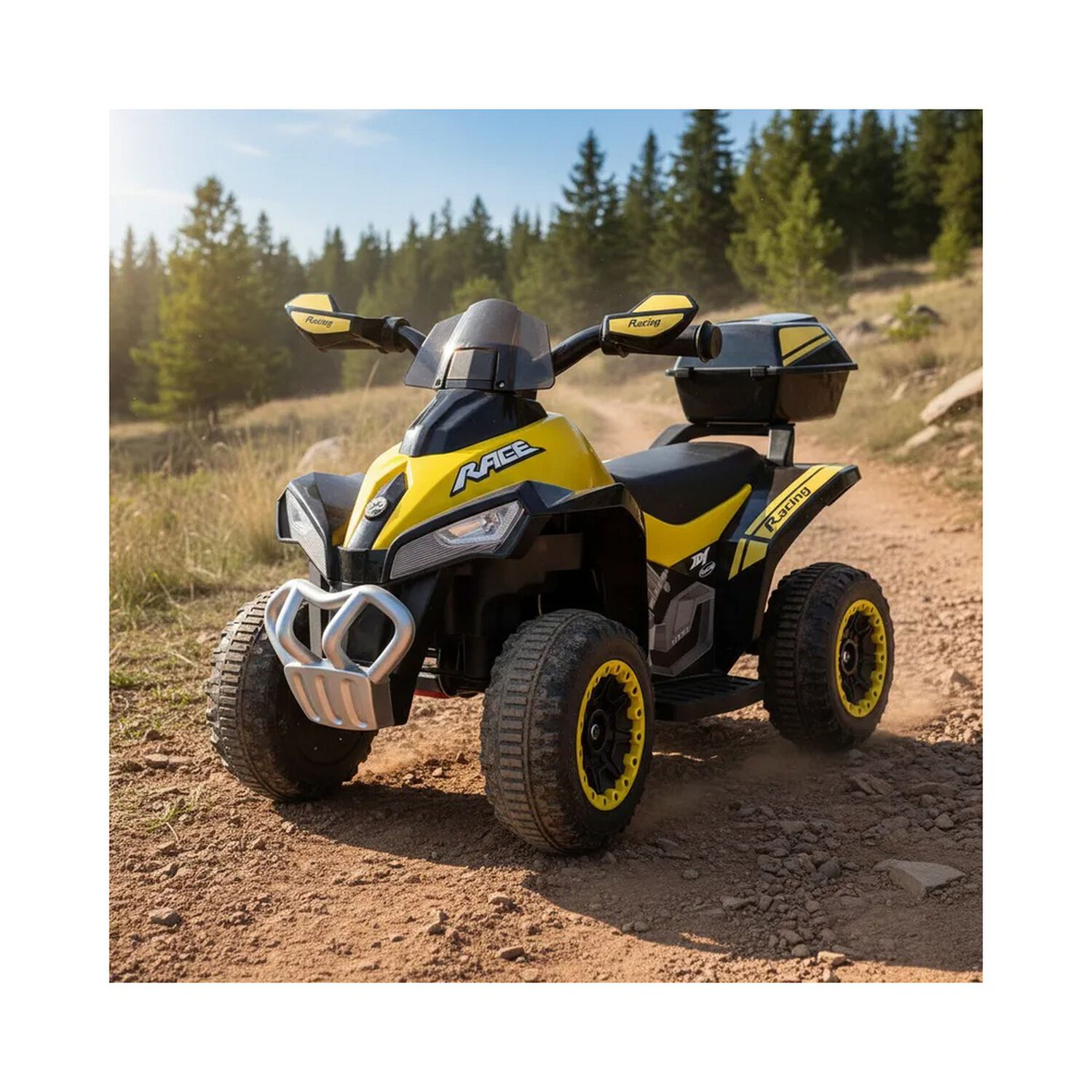 Cuatrimoto A Bater&iacute;a Quad Lx Amarilla Bebesit image number 1.0