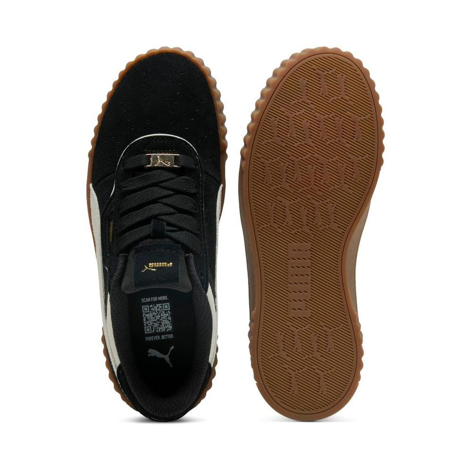 Zapatilla Urbana Mujer Puma Carina 3.0 Luxe Sd Black-warm White- Gold image number 4.0