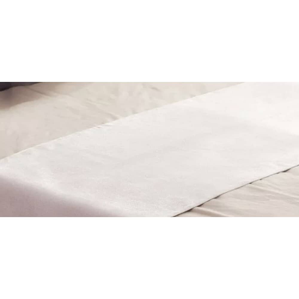 Piecera De Lino Con Pompones Medida 70x210cm King -2 Plazas. Crema image number 2.0