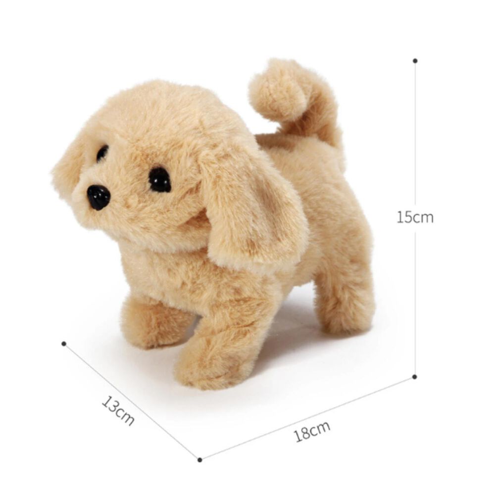 Juguete Peluche Perro Cachorro Interactivo Cafe Claro Infantil image number 3.0