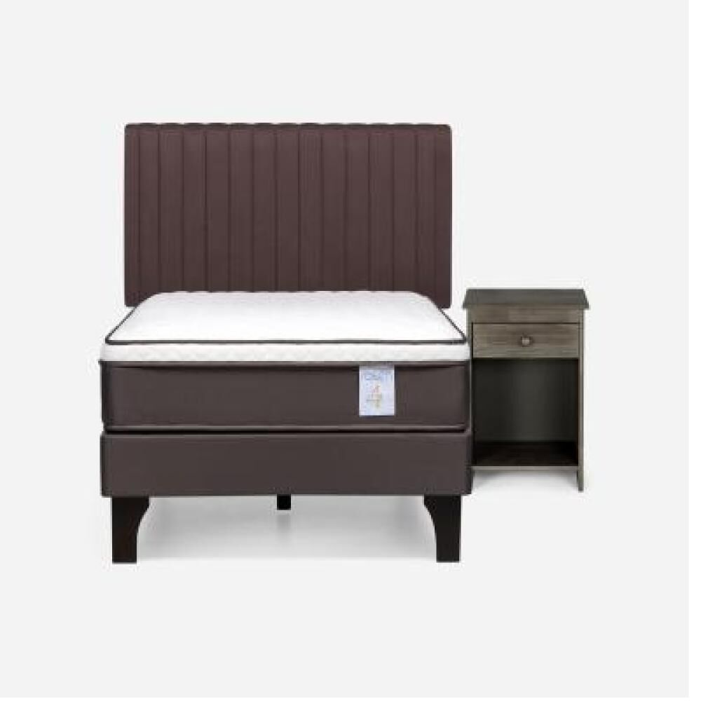 Cama Europea Rosen New Style 4 Plus / 1.5 Plazas / Base Normal + Set De Maderas image number 8.0