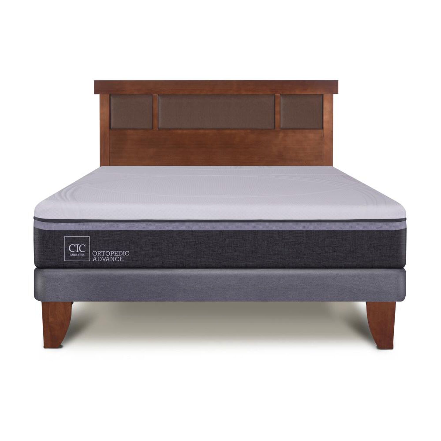 Cama Europea Cic Ortopedic Advance / 2 Plazas / Base Normal + Respaldo image number 0.0