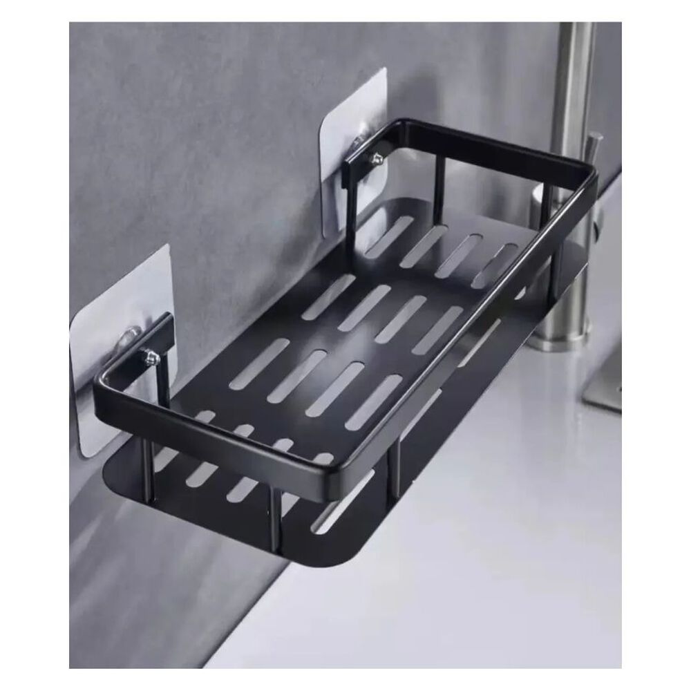 Repisa Organizador Ba&ntilde;o Ducha Adhesivo Acero Inoxidable Negro image number 5.0