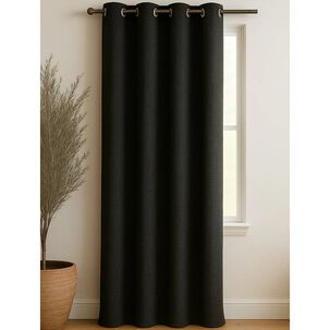 Cortina Engomada Termica 100% Blackout De Tipo Lino