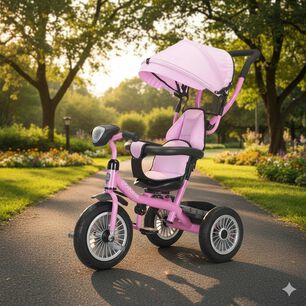 Triciclo Paseo Infantil 360 1326 Lx Rosado Bebesit