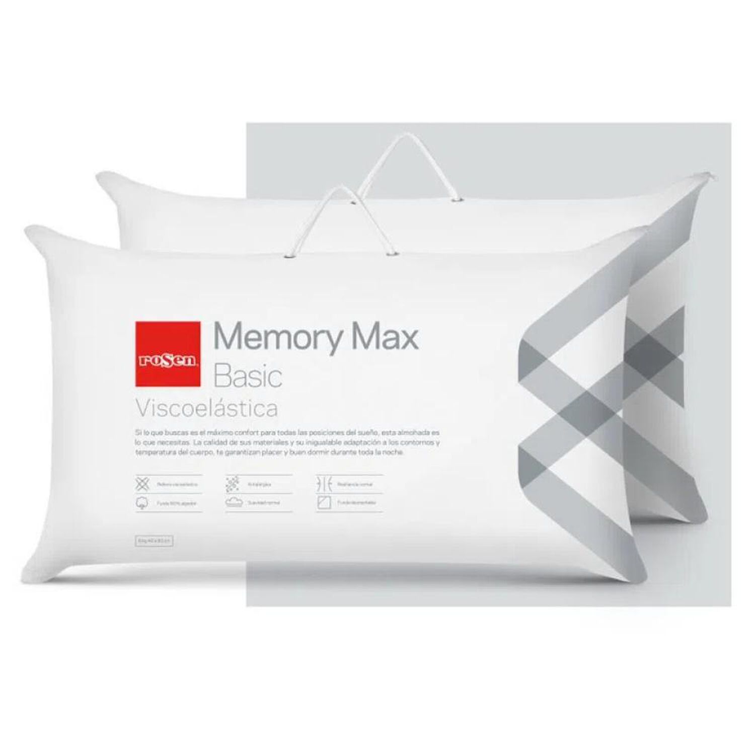 Pack de Almohadas Rosen Memory Max / 42x80 Cm / 2 Unidades image number 0.0