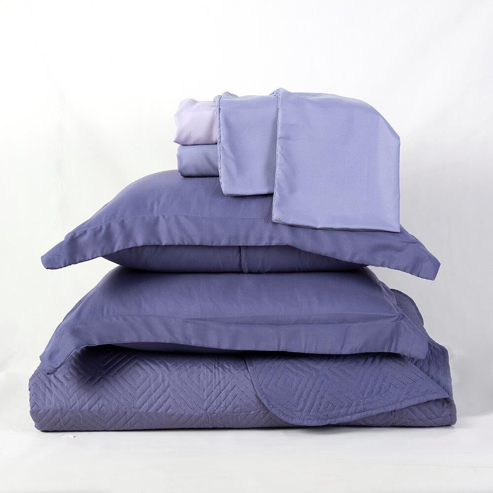 Set Cubrecama + Sabana 2 Plazas Morado image number 2.0