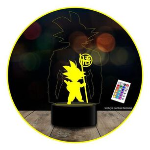 L&aacute;mpara 3d Goku Peque&ntilde;o Sombra Dragon Ball Control Remoto