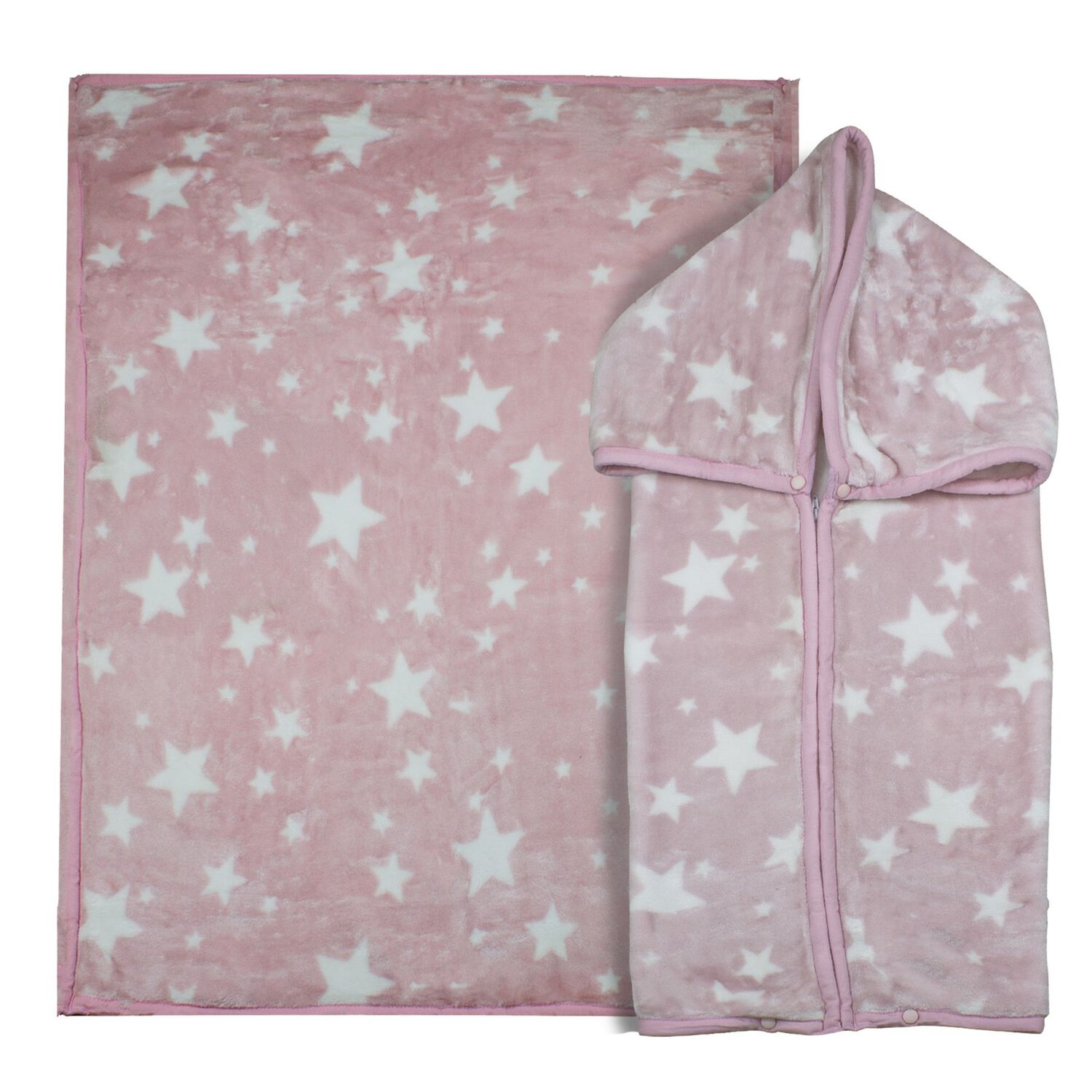 Saco Con Broche Ultra Soft Estrella 80x110cm Rosado Bebesit image number 0.0