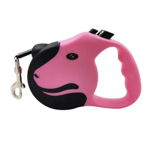 Cuerda Retractil 5m Flexible Paseo De Perros Mascotas Rosadp