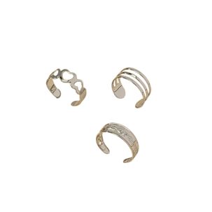 Set 3 Anillos Ajustables De Pies Dedos Dorados