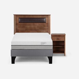Cama Europea Rosen Pratta / 1.5 Plazas / Base Normal + Set De Maderas Ferrara