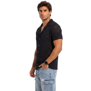 Camisa Malla Cuello Cubano Escocia