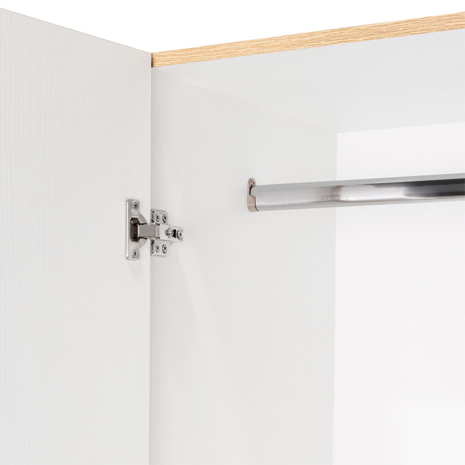 Closet 3 Puertas 2 Cajones Caf&eacute; Claro Y Blanco 180x90x47 Cm image number 6.0