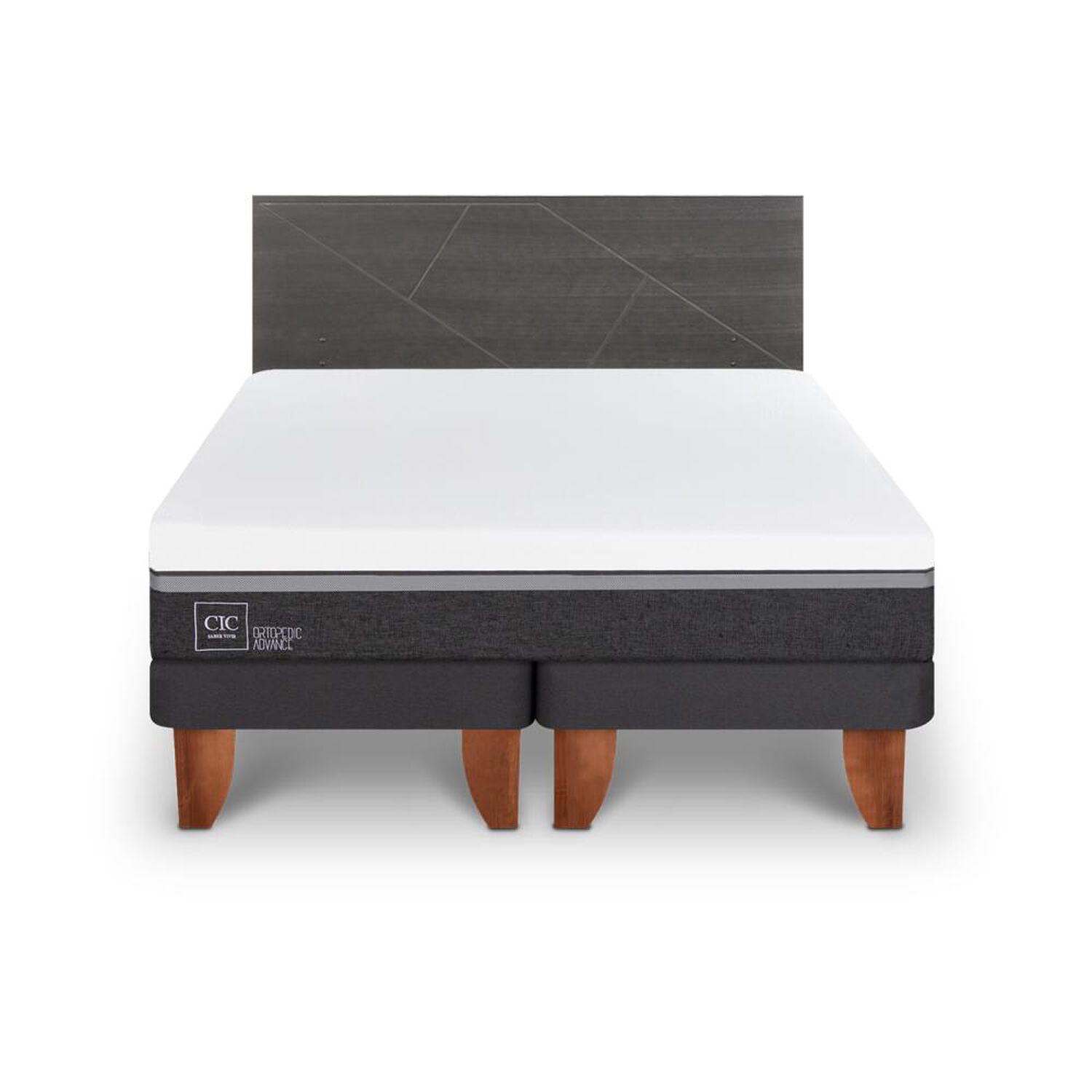 Cama Europea Cic Ortopedic Advance / 2 Plazas / Base Dividida + Respaldo image number 0.0