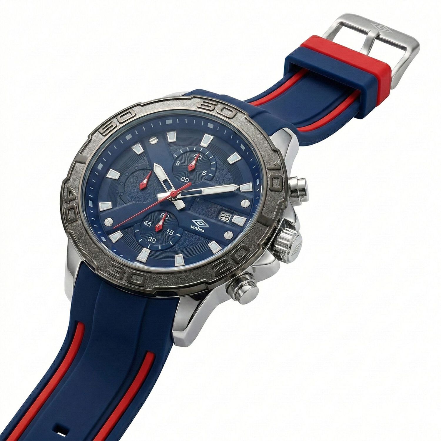 Reloj An&aacute;logo Hombre Umbro Plus Azul/rojo Umbp-1500-106 image number 4.0
