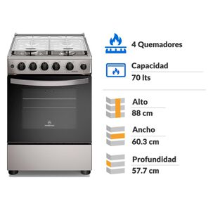Cocina A Gas Mademsa Fm4psc 4 Quemadores