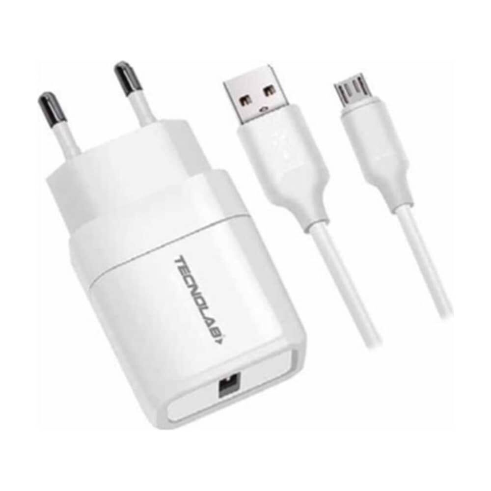 Cargador Micro Usb Tecnolab Certificado 2.4a Tl040 image number 0.0