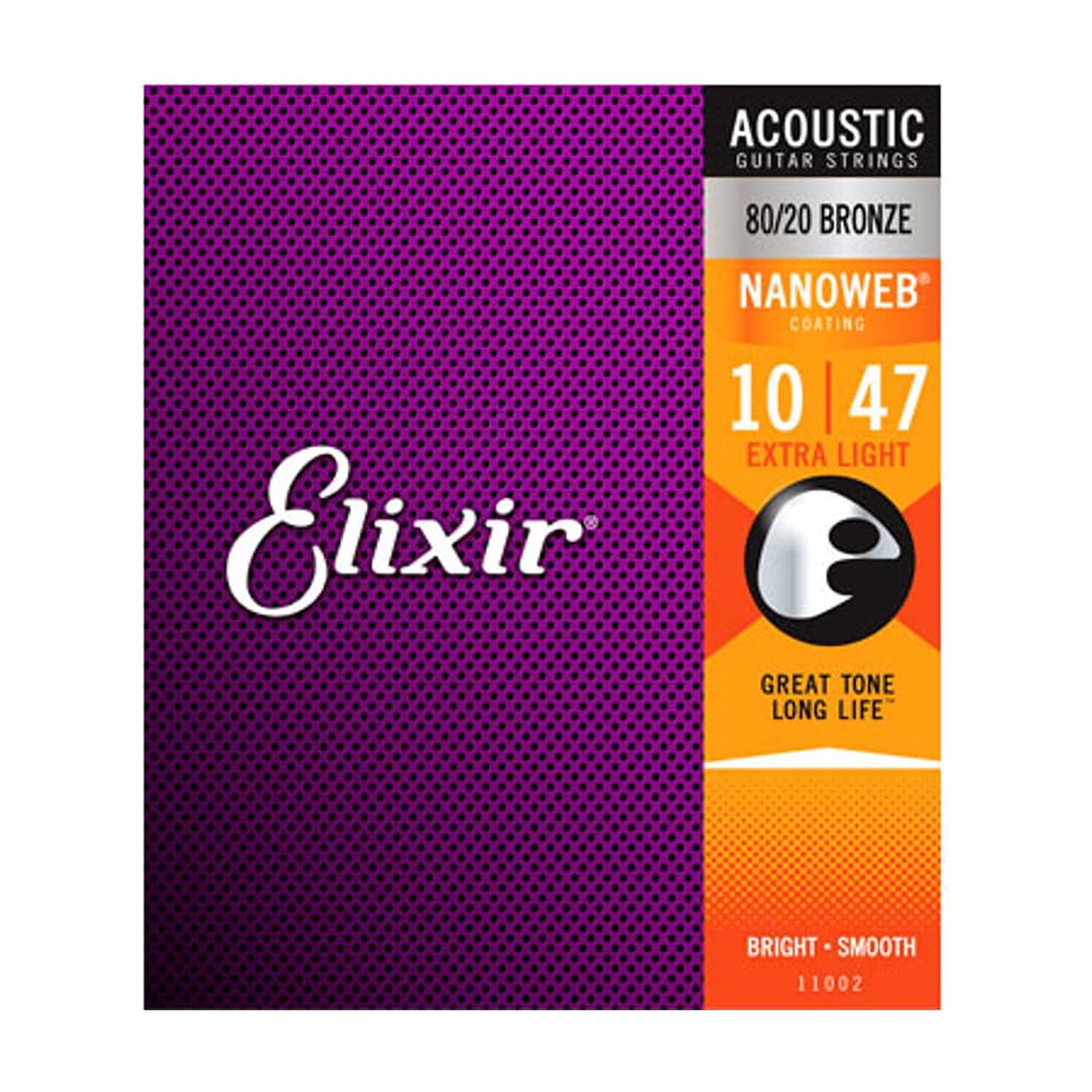 Set De Cuerdas Elixir Guitarra Ac&uacute;stica 80/20 10-47 11002 image number 0.0