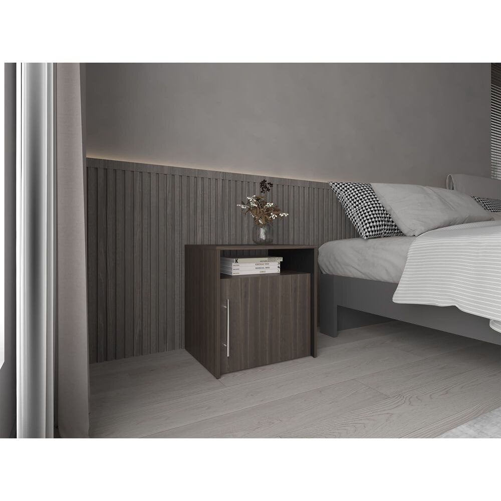 Velador Con 1 Puerta 54,1x52x42,3 Cm Café Y Negro image number 4.0