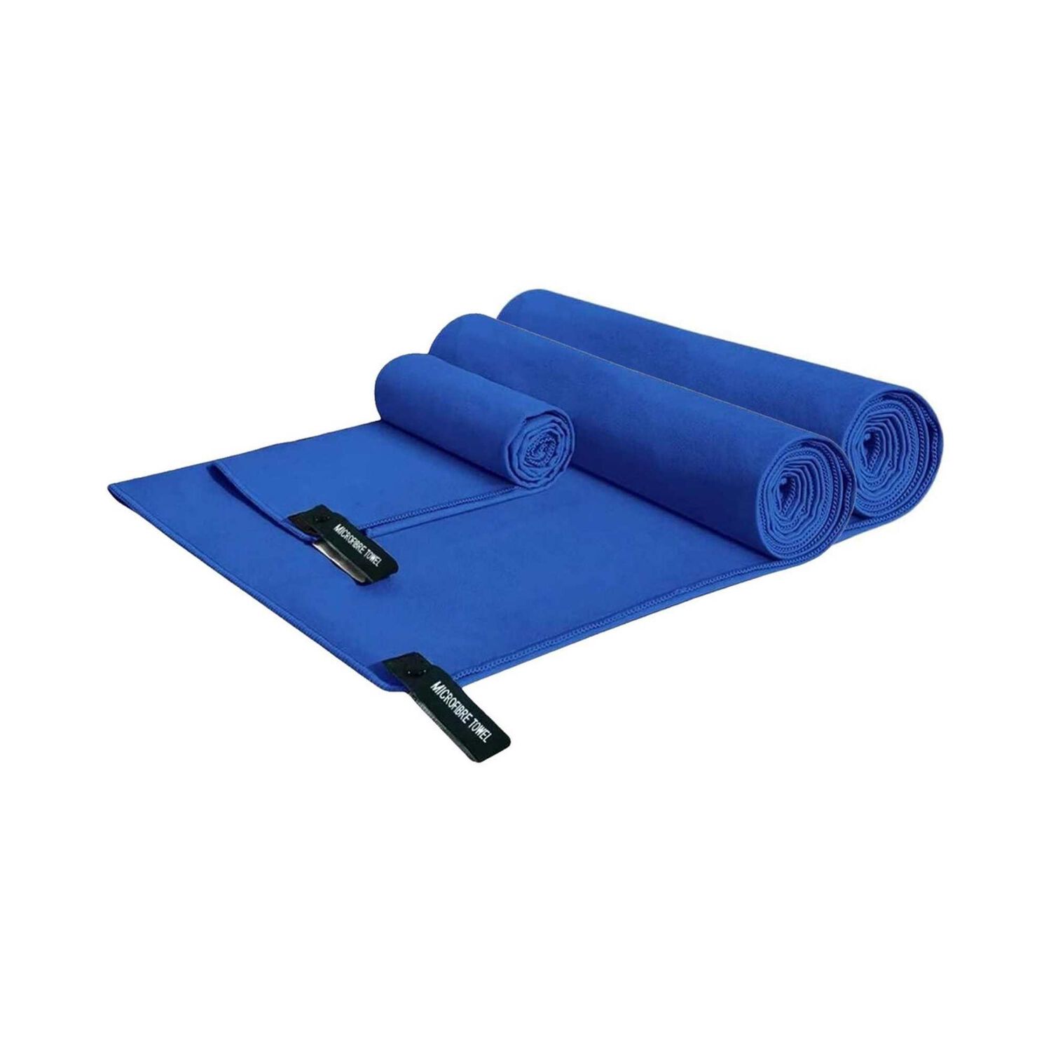 Set 3 Toallas Ba&ntilde;o Viaje Microfibra Secado R&aacute;pido Azul image number 2.0