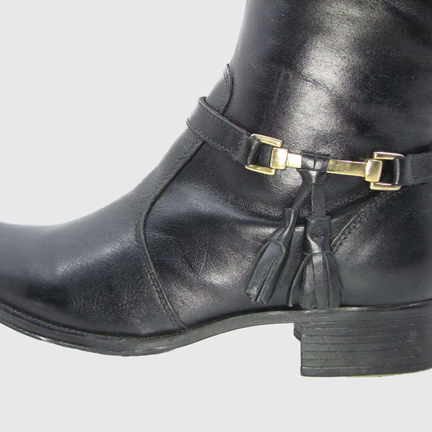 Bota Cuero Negro V&iacute;a Franca Art. 5914020preto image number 4.0