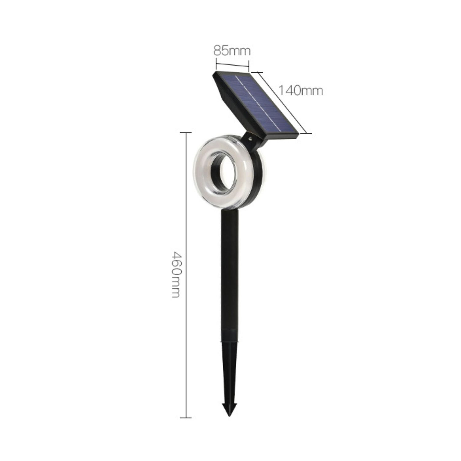 Foco Solar Led Ideal Para Jard&iacute;n Exterior Rgb Estaca Negro image number 4.0