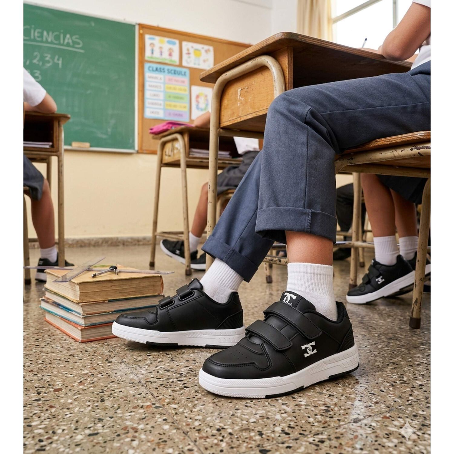 Zapatilla Escolar Balbin Negro Uns image number 4.0