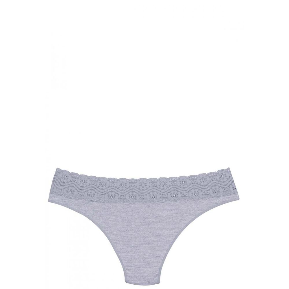 Bikini Algod&oacute;n Con Encaje Gris 2rios image number 1.0