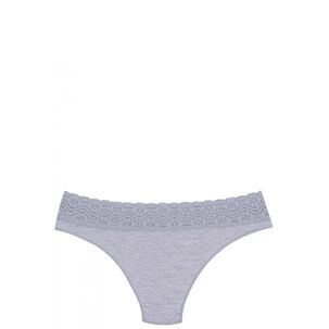 Bikini Algod&oacute;n Con Encaje Gris 2rios