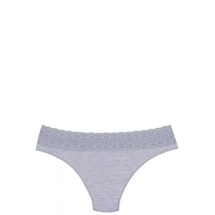 Bikini Algod&oacute;n Con Encaje Gris 2rios
