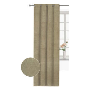 Cortina Engomada Termica 100% Blackout De Tipo Lino